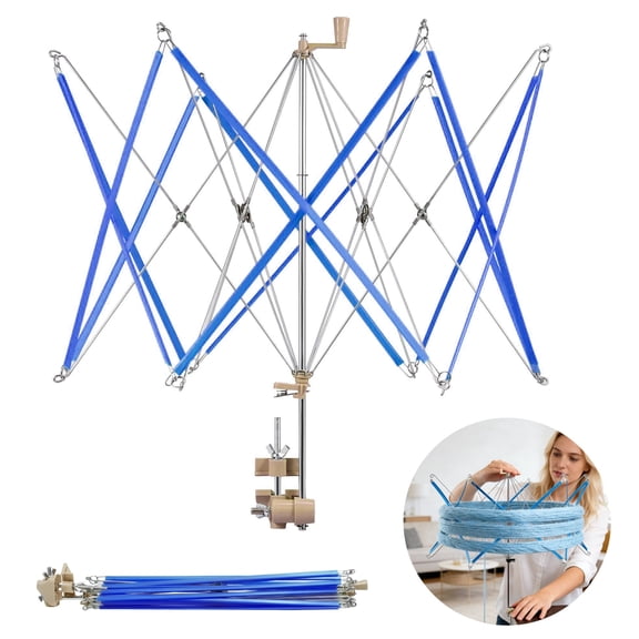 Yarn Swift Winder, EEEkit Adjustable Umbrella Yarn Holder with Table Clamp, Skein Winder for Knitting Crochet