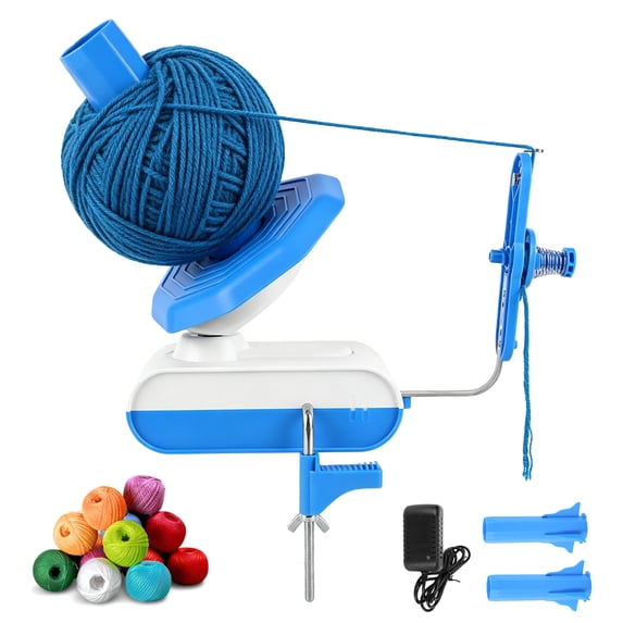 Yucurem Electric Yarn Winder for Beginner, Yarn Ball Winder 13 oz Large Capacity, Automatic Yarn Swift Spooler, Crocheting Tools Supplies