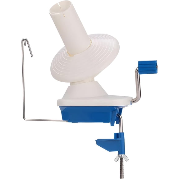 Yarn Winder for Crocheting & Knitting, Manual Yarn Ball Spinner with Tabletop Clamp, Low Noise Hand Operated Yarn Cake Winder, Easy Install Portable Knit Crochet Tool