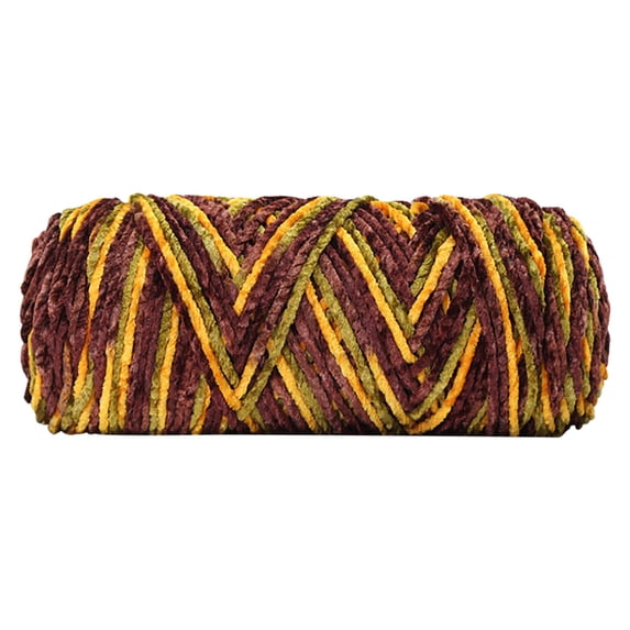 Yarn for Crocheting and Knitting - Chenille Braided Yarn for Winter Scarves, Hats, and Blankets, Soft DIY Craft Yarn