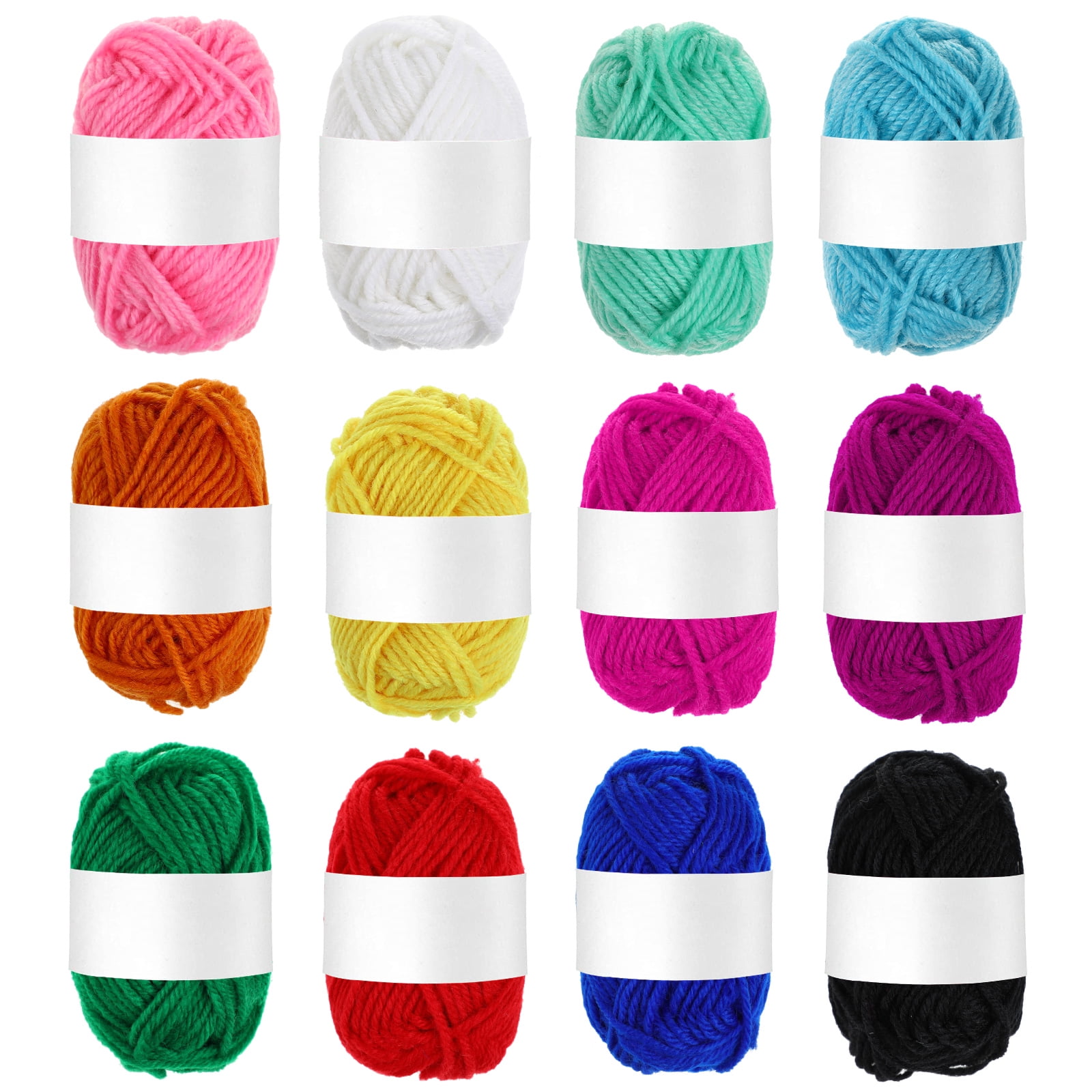 Yarn for Knitting Chunky Crocheting Woven Yarns and Child Multicolor Bulk 12 Pcs