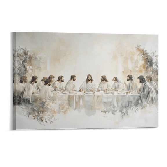 YarnArtistry The Last Supper Wall Art - Framed Canvas Wall Decor For Living Room, Bedroom Or Dining Room - Unique Ultima Gift