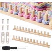 Yarniss 47 Chunky Blanket Loom Kit, Wooden Knitting Loom Frame for Hand, Thick Yarn Knitting Tools for Beginner 2 Packs