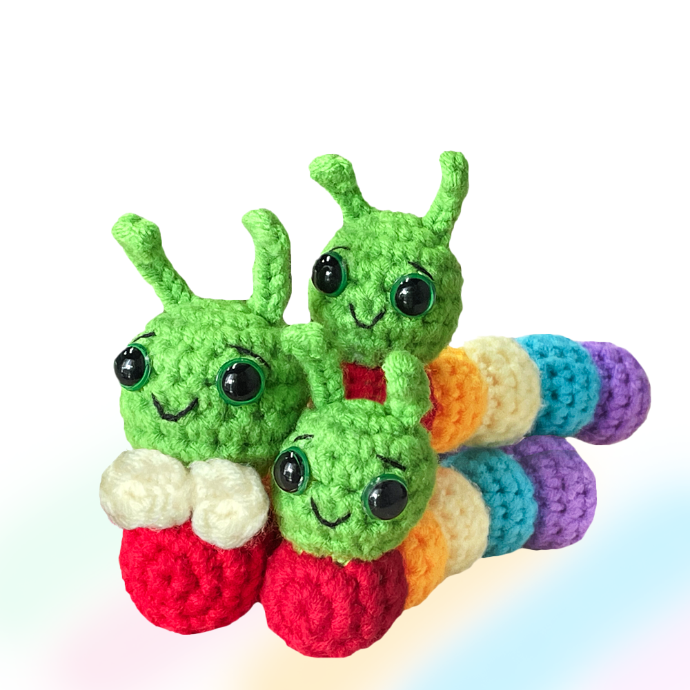 Yarniss Crochet Animal Kit for Caterpillars, Crochet Kit for Beginners