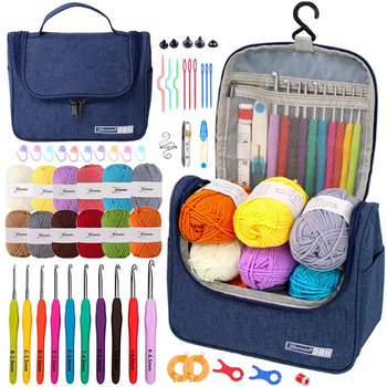 Yarniss Crochet Kit for Beginner,Crochet Kits with 840 Yards Crochet Yarn Balls and 10 PCS Crochet Hooks Set