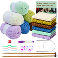 thumbnail image 1 of Yarniss Knitting Kit for Beginners,Learn to Knit Kit for 6 Patterns Dishcloth with Step-by-Step Instruction,Complete Knit Starter Kit -Including Yarn, Knitting Needle&Accessories, 1 of 7