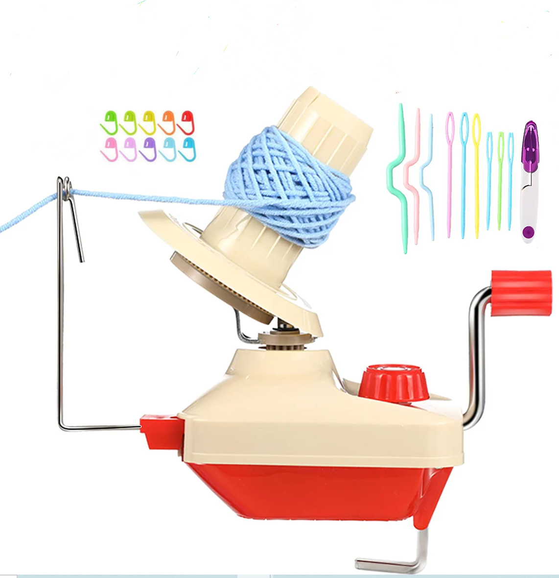 Lzvxtym Large Yarn Ball Winder Hand Operated Yarn Winder Low Noise Wool ...