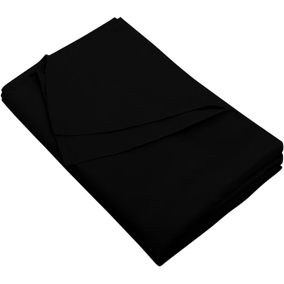Yarns of Cotton Premium Hotel Quality 1-Piece Flat Sheet, Luxury and Softest 600 Thread Count Egyptian Quality Bedding Flat Sheet, Wrinkle-Free, Stain-Resistant, Black, Twin XXL, Pack of 6