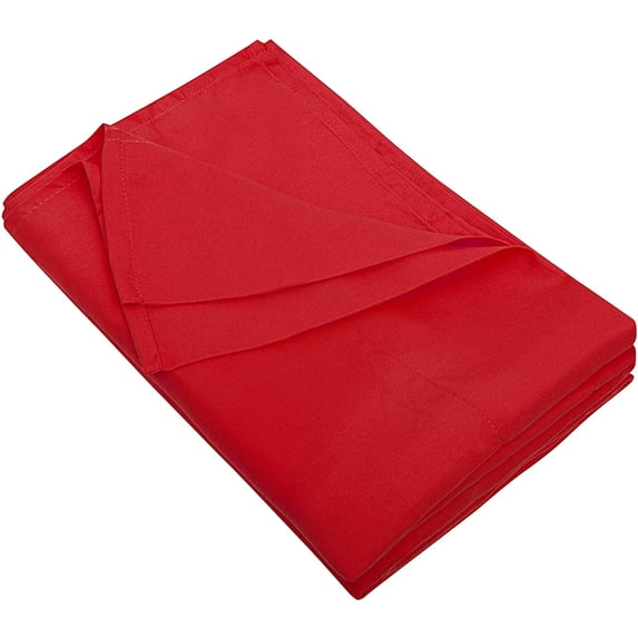 Yarns of Cotton Premium Hotel Quality 1-Piece Flat Sheet, Luxury and Softest 600 Thread Count Egyptian Quality Bedding Flat Sheet, Wrinkle-Free, Stain-Resistant, Red, Twin XXL, Pack of 12