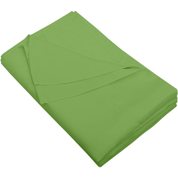 Yarns of Cotton Premium Hotel Quality 1-Piece Flat Sheet, Luxury and Softest 600 Thread Count Egyptian Quality Bedding Flat Sheet, Wrinkle-Free, Stain-Resistant, Sage, Super Queen, Pack of 12