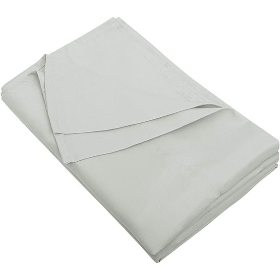 Yarns of Cotton Premium Hotel Quality 1-Piece Flat Sheet, Luxury and Softest 600 Thread Count Egyptian Quality Bedding Flat Sheet, Wrinkle-Free, Stain-Resistant, Silver, Full, Pack of 2