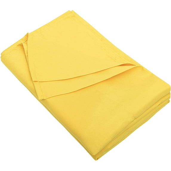 Yarns of Cotton Premium Hotel Quality 1-Piece Flat Sheet, Luxury and Softest 600 Thread Count Egyptian Quality Bedding Flat Sheet, Wrinkle-Free, Stain-Resistant, Yellow, RV King, Pack of 12