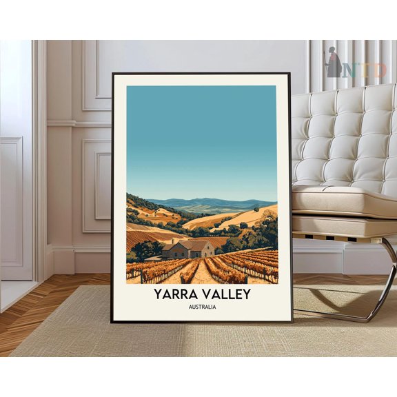 Yarra Valley Australia Vineyards Poster, Unframed Paper Poster 8x10in