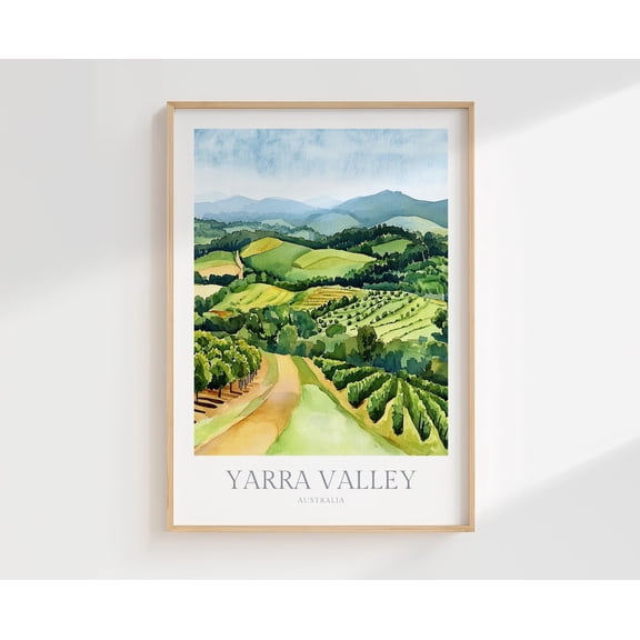 Yarra Valley Australia Wall Art Print, Nature Travel Decor