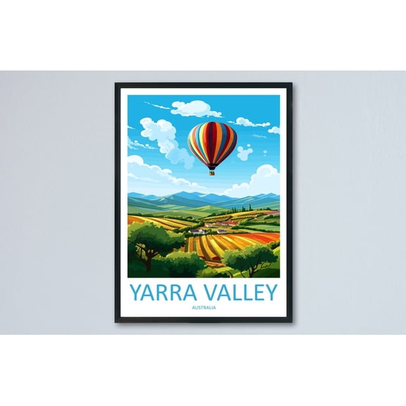 Yarra Valley Scenic Mountain Landscape Australia Wall Decor Unframed Paper Print