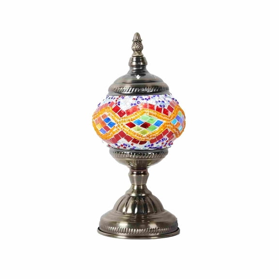 Yarra decorative Trkiye Moroccan lamp, hand made Tiffany mosaic glass lamp with copper bottom, portable bedside lamp,