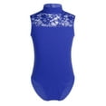 thumbnail image 1 of Yartina Big Girls Turtle Neck Lace Back Retro Dancewear Ballet Gymnastics Leotard Costumes Blue XXL, 1 of 6