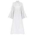 thumbnail image 1 of Yartina Elegant Choir Robe for Women Buttons Down Dress Flared Sleeves Minister Clergy Robes White XL, 1 of 5