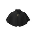 thumbnail image 1 of Yartina Little Girls Elegant Shawl Wraps Mock Neck Bolero Shrug Cardigan Top Cape Black 6-24 Months, 1 of 7