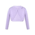 thumbnail image 1 of Yartina Girls' Long Sleeve Shrug Bowknot Cardigan Sweaters Knit Bolero Jacket Purple 2, 1 of 8