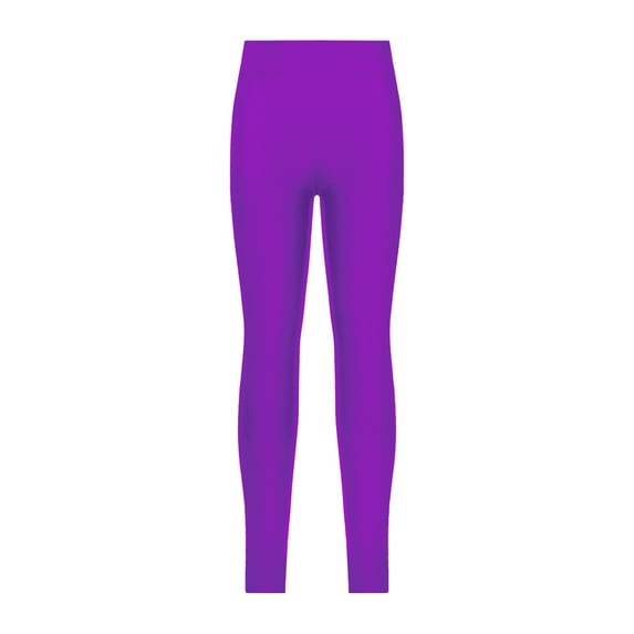 Yartina Girls Solid Color Athletic Leggings Yoga Workout Pants Kids Dance Performance Tights Sport Purple 16