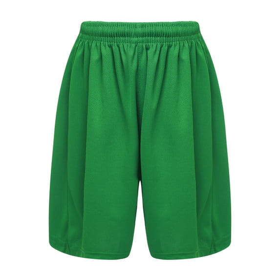 Yartina Kids Basketball Mesh Shorts Boys Sport Knee Length Bottoms Inner Drawstring Booty Shorts Gym Green 22