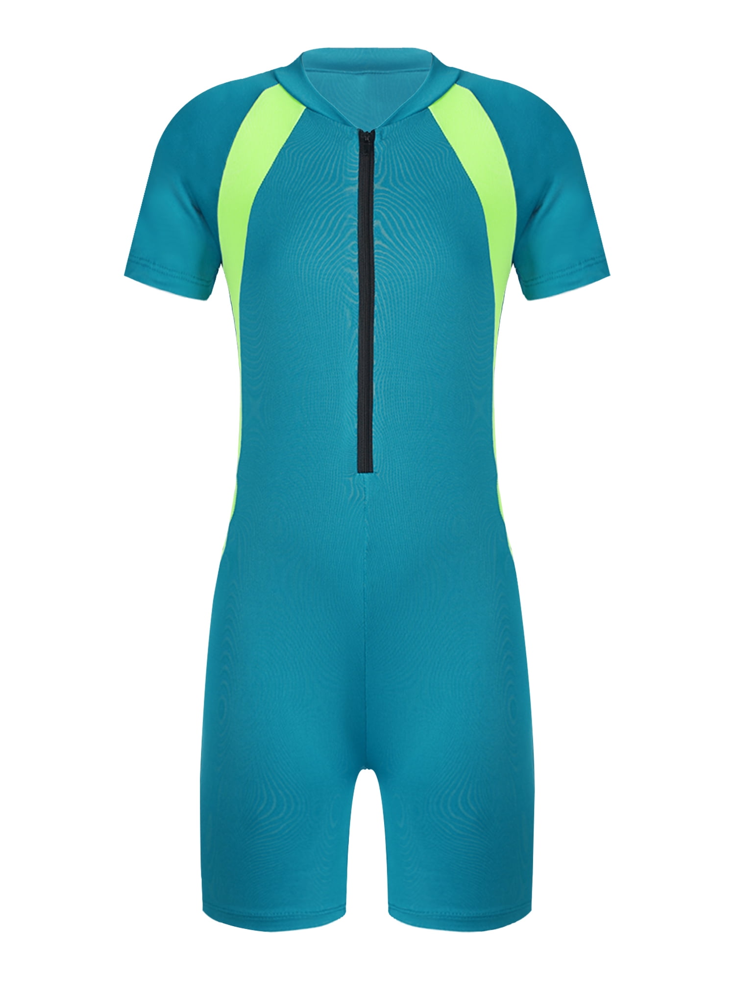 Yartina Kids Boys Girls Short Sleeve Athletic One Piece