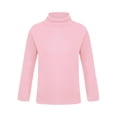 thumbnail image 1 of Yartina Kids Brushed Thermal Underwear Turtle Neck Tee Thermal Baselayer Long Sleeve T-Shirt Winter Pink 150, 1 of 5