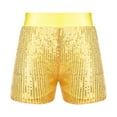 thumbnail image 1 of Yartina Kids Girls Sequins Dance Shorts Hip Hop Jazz Dance Performance Costume Athletic Sports Gym Gold L, 1 of 7
