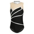thumbnail image 1 of Yartina Kids Girls Sleeveless Ballet Dance Leotard Sheer Mesh Splice Gymnastics Outfit Dancewear Silver 4, 1 of 7