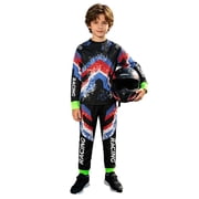 Yartina Kids Motorcycle Suit Youth Dirt Bike Gear Lightweight Breathable Motocross Jersey and Pants for MTB Riding Black 8