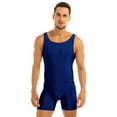 thumbnail image 1 of Yartina Men's Wrestling Singlets Bodysuit Slim Fit Sport Leotard Jumpsuits Athletic Sleeveless Tank Navy Blue 3XL, 1 of 7