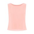 thumbnail image 1 of Yartina Womens Summer Dressy Chiffon Blouses Round Neck Sleeveless Tunic Tops Office Work Shirts Top Pink 3XL, 1 of 5
