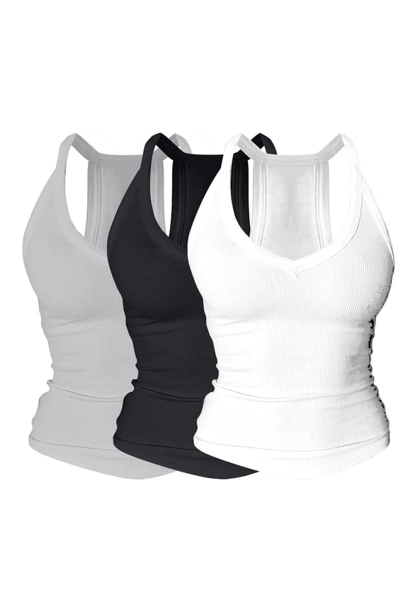 V Neck Cotton Tank Top With Built-In Shelf Bra Racerback Fitted Cami Stretchy Ribbed Fitted Shirt Summer Going Out Everyday Tank Workout Tank Top Halter Tops Supportive Push Up Top Green L