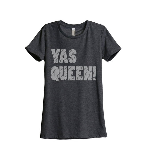 Yas Queen Women's Fashion Relaxed T-Shirt Tee Charcoal Grey Small