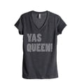 thumbnail image 1 of Yas Queen Women's Fashion Relaxed V-Neck T-Shirt Tee Charcoal Grey 2X-Large, 1 of 5