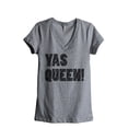 thumbnail image 1 of Yas Queen Women's Fashion Relaxed V-Neck T-Shirt Tee Heather Grey Medium, 1 of 5