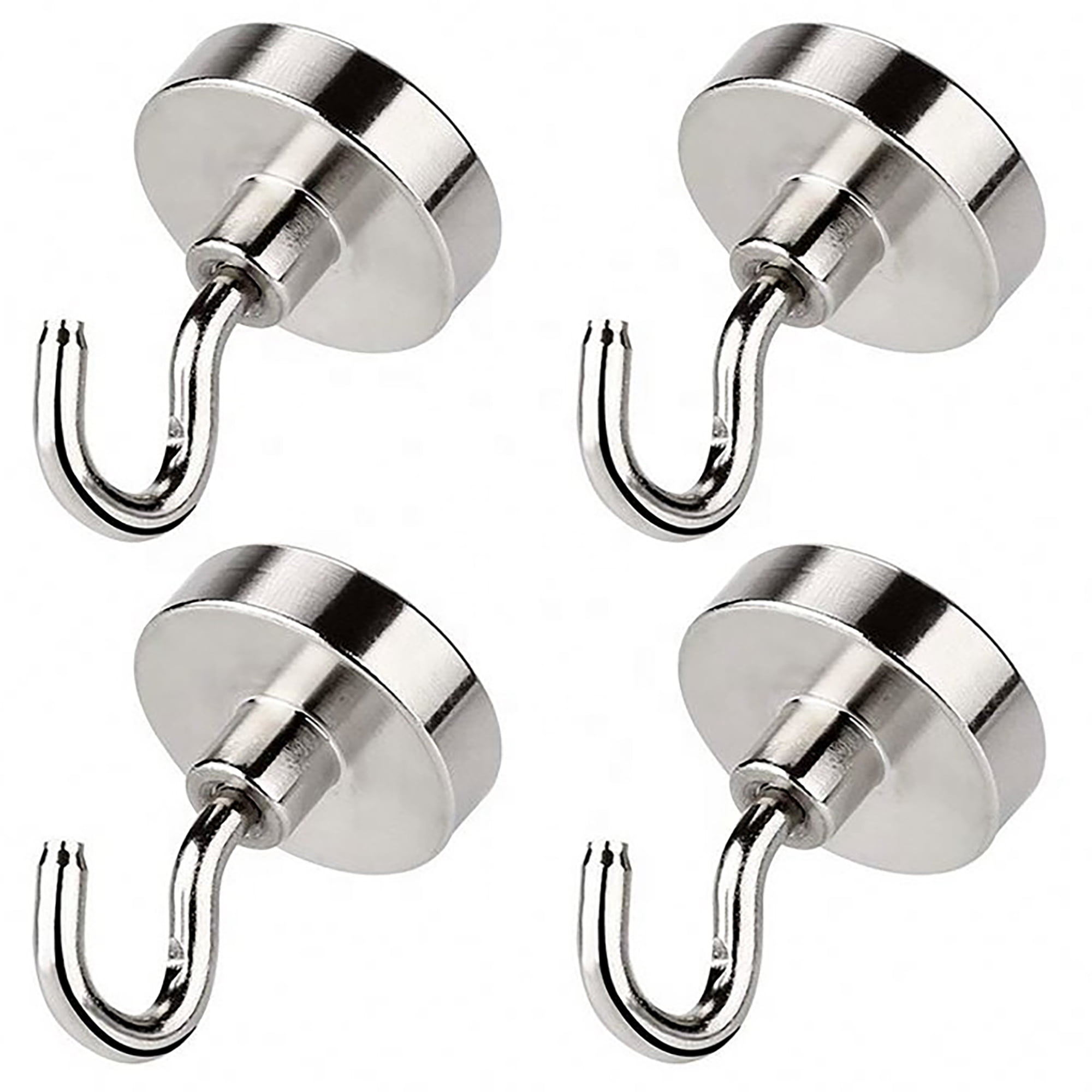 YasTant 4Pcs Strong Magnet Hooks for Hanging Heavy Duty, 100lb Heavy Duty Strong Neodymium Magnetic Hooks for Home, RV Car, Workplace Vertical Hanging