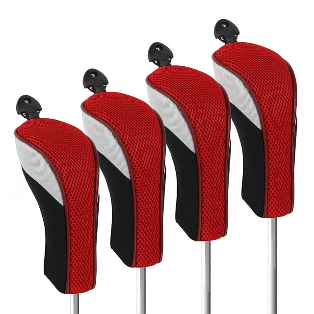 YasTant 4pcs/Set Long Neck Golf Hybrid Club Head Covers Interchangeable ...