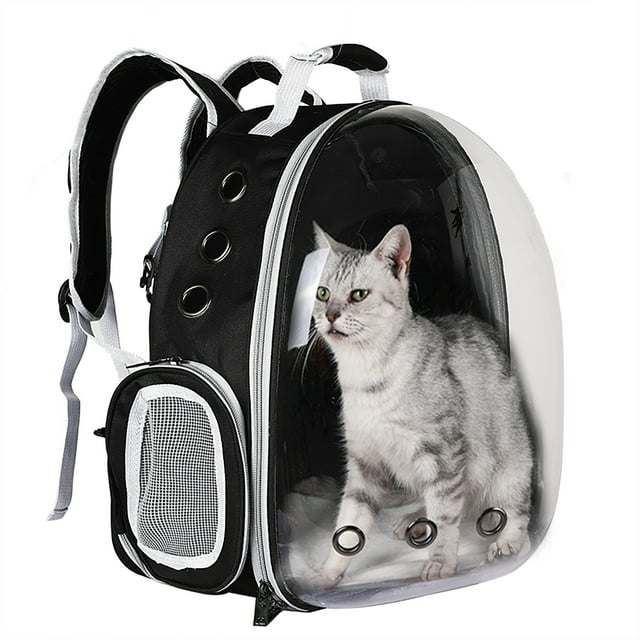YasTant Medium Cat Backpack Carrier, Clear Bubble Pet Bag for Kitten