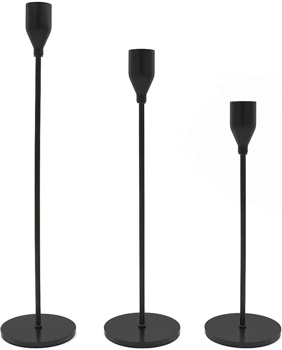 YasTant Set of 3 Candle Holders for Taper Candles, Modern Decorative