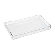 Yasali Transparent Non-Slip Plastic Serving Tray for Household Use, Party, Wedding, Bathroom, and Living Room, 9 x 5 Inches