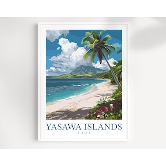 Yasawa Islands Travel Fiji Oceania Ideas Poster, Travel Inspired Home ...