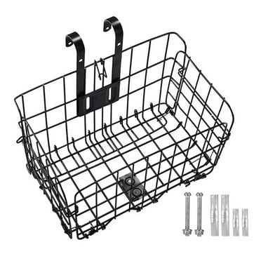 Yashili ebike Bike Basket Front/Rear Folding Bicycle Basket with Removable Liner PU Bag B regular version