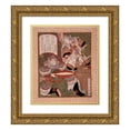 thumbnail image 1 of Yashima Gakutei 15x16 Gold Ornate Wood Frame and Double Matted Museum Art Print Titled - Tomoe Gozen and Fan Kuai (circa 1824), 1 of 4