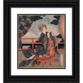 thumbnail image 1 of Yashima Gakutei 15x17 Black Ornate Wood Framed Double Matted Museum Art Print Titled - Representing the Tanabata Festival; Weaver Princess Threading a Needle (circa 1820-1830), 1 of 5