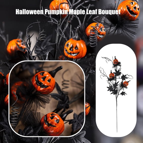 Yashow Black Glitter PVC Artificial Berry Stems Gothic Floral Decor Festive Atmosphere for Vases Haunted House Party Halloween, 18.5 inch, 3-Piece