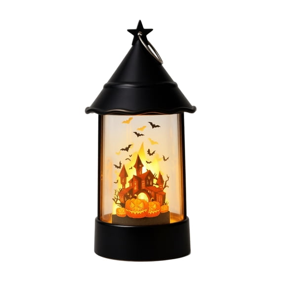 Yashow Elite Halloween Decorations Hanging Decoration with Warm LED Lights 6.0inch Spooky Halloween Decor for Indoor Outdoor Home Porch Yard Party Decorations Scary Trick or Treat