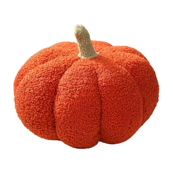 Yashow Elite Plush Pumpkin Toy for Kids Soft Stuffed Vegetable Pillow Cute Fluffy Orange Pumpkin Doll Room Decor for Couch Bed Sofa Farmhouse Living Room Decoration Gift 10.63 inch