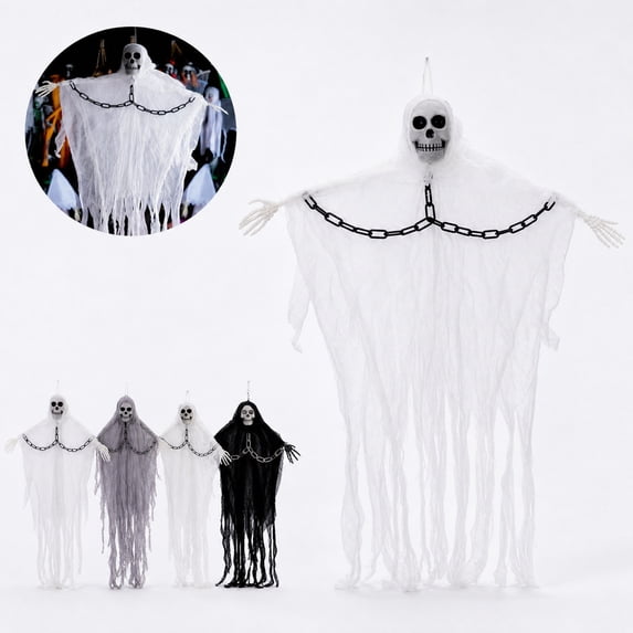 Yashow Elite Set Halloween Hanging Plush Decorations Fabric Ornaments for Mantel Wall Fireplace, 7.9 Inch, for Home Indoor Outdoor Party Yard Garden Decor, Spooky, Festive
